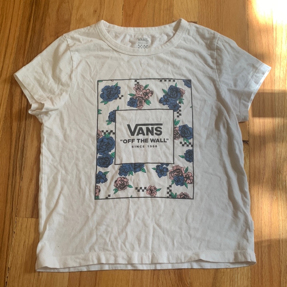 white vans graphic baby tee!